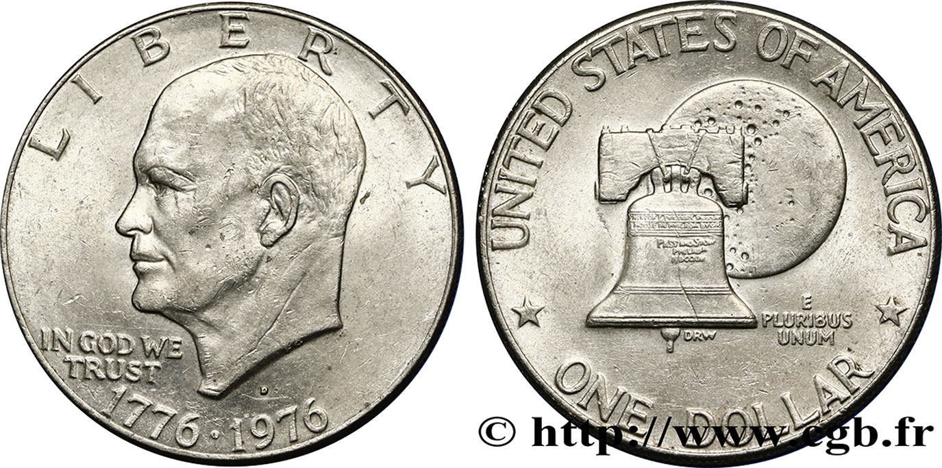 ÉTATS-UNIS D AMÉRIQUE 1 Dollar Eisenhower bicentenaire type II 1976 Denver SUP 