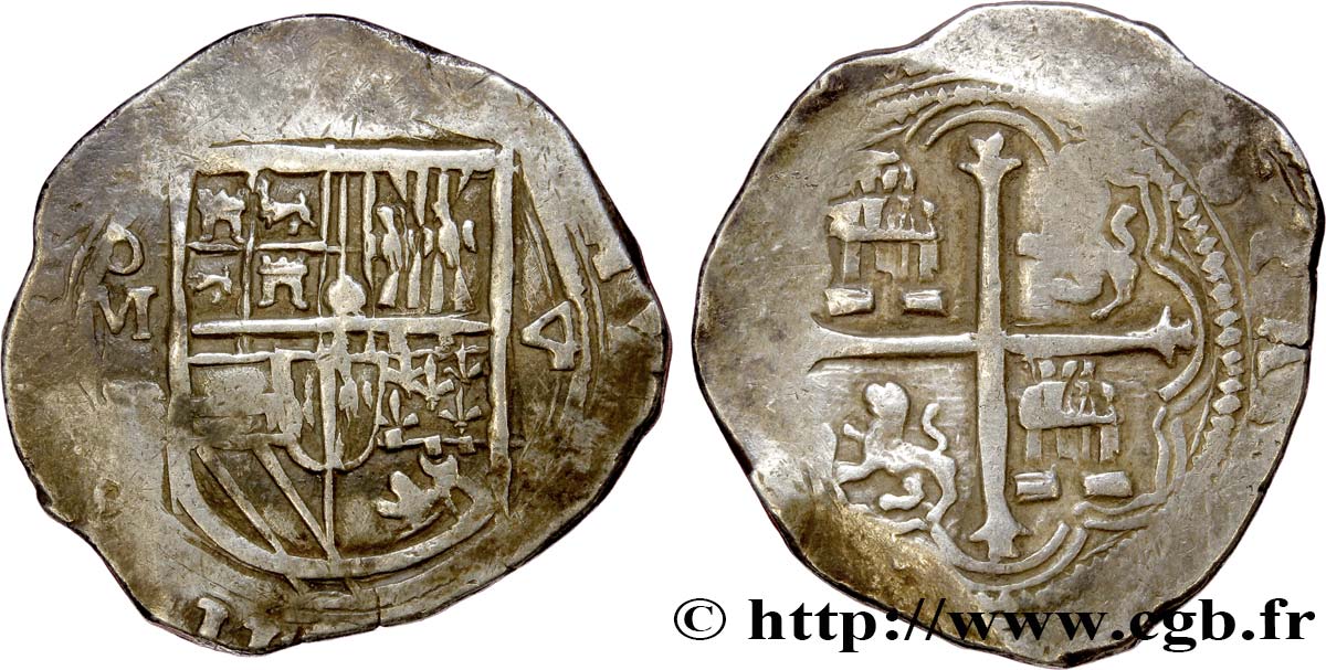 AMÉRIQUE ESPAGNOLE - ROYAUME D ESPAGNE - PHILIPPE III 4 Reales n.d. Mexico SS 