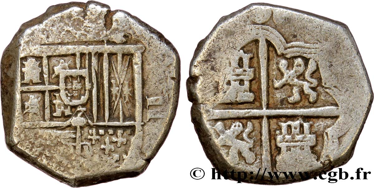 AMÉRIQUE ESPAGNOLE - ROYAUME D ESPAGNE - PHILIPPE III 2 Reales n.d. Indeterminé VF 