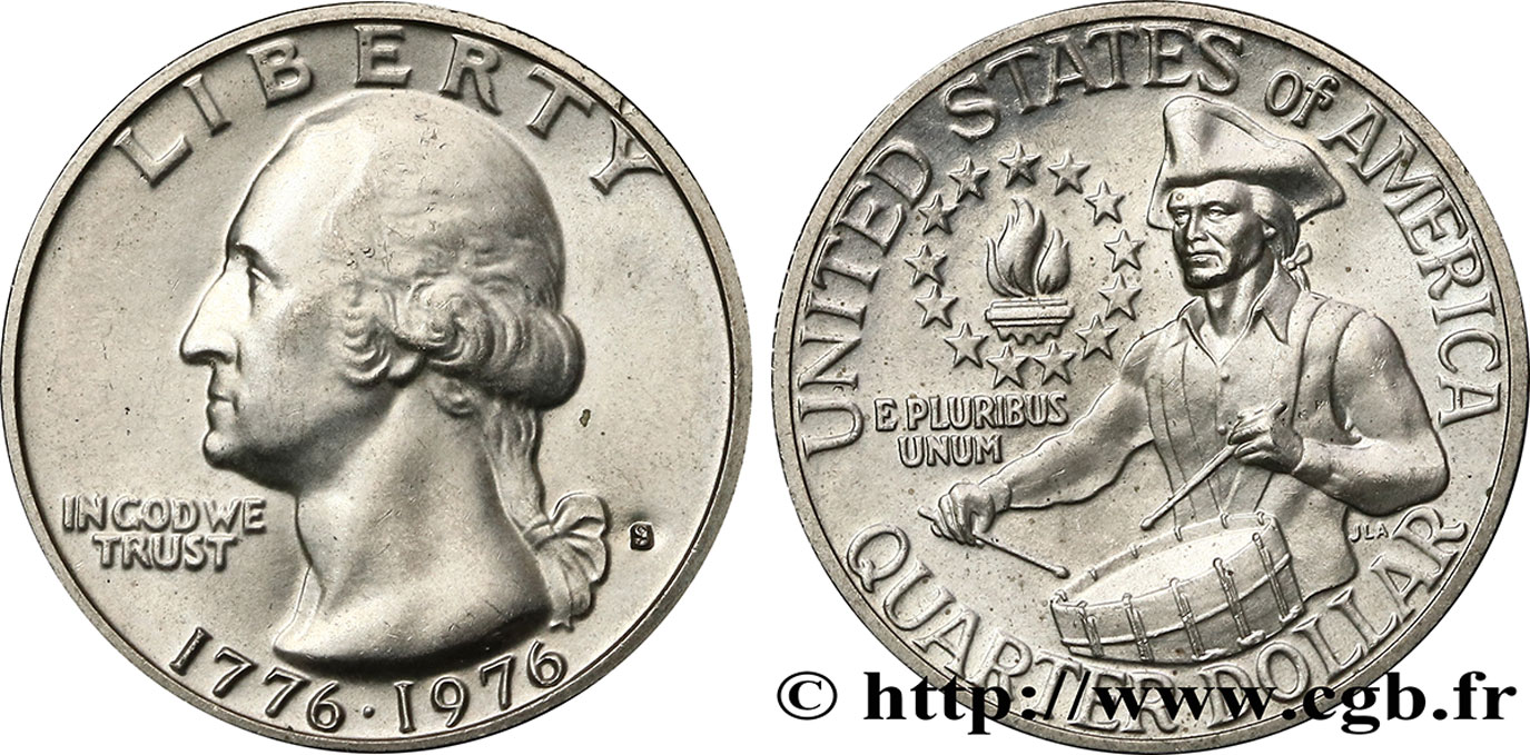 VEREINIGTE STAATEN VON AMERIKA 1/4 Dollar Bicentenaire Georges Washington 1976 San Francisco fST 