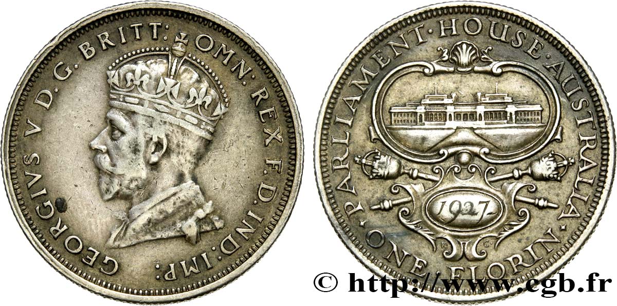 AUSTRALIA 1 Florin Parliament House 1927 Melbourne MBC 