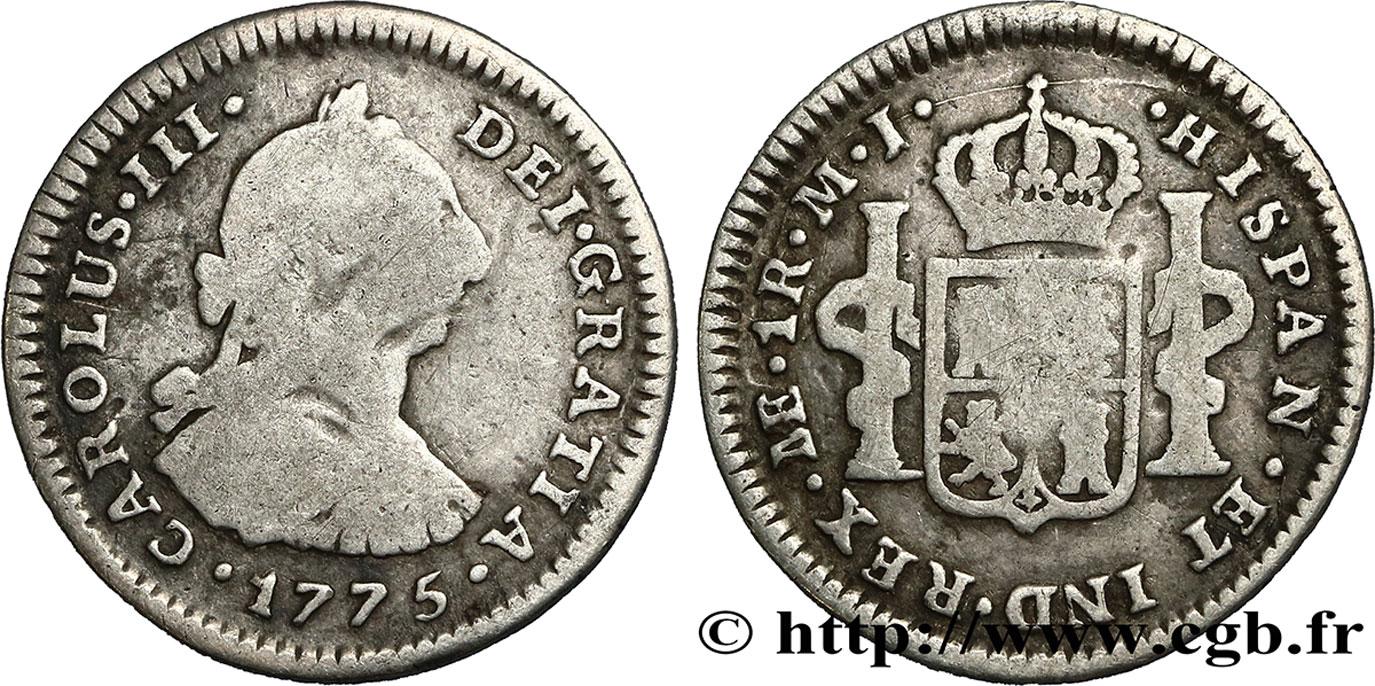PÉROU 1 Real Charles III 1775 Lima TB 