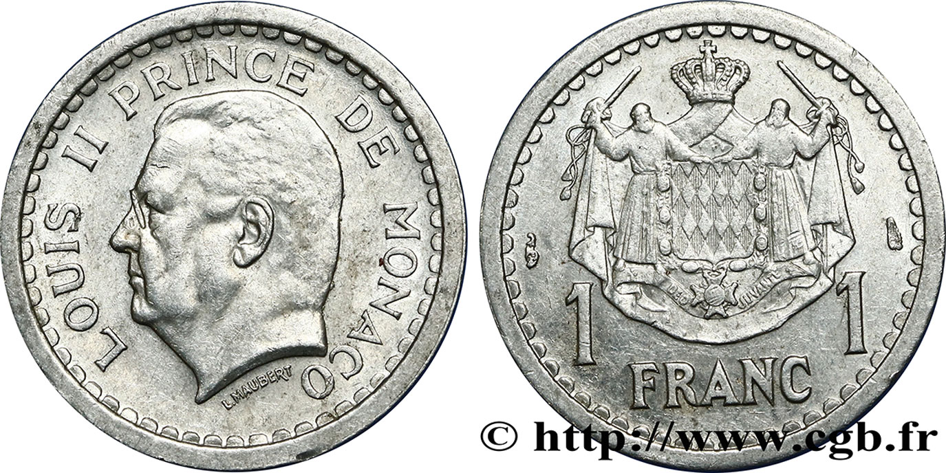 MONACO 1 Franc (1943) Paris EBC 