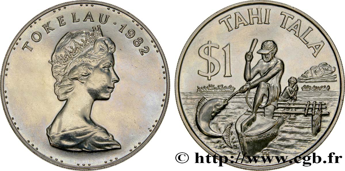 TOKELAU 1 Dollar Elisabeth II 1982  MS 