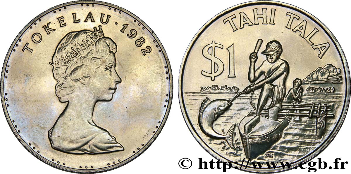 TOKELAU 1 Dollar Elisabeth II 1982  SC 