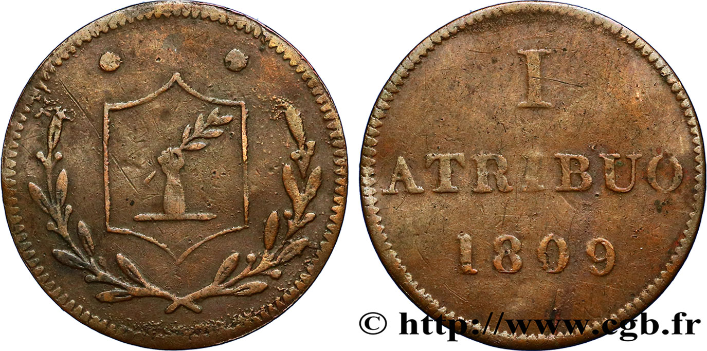 GERMANY - FRANKFURT FREE CITY 1 Atribuo monnaie de nécessité (Judenpfennige) 1809  VF 