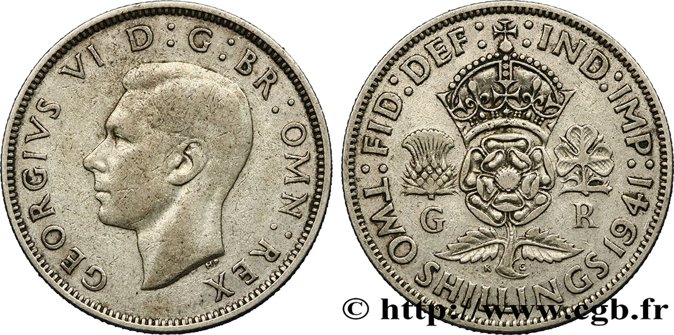 ROYAUME-UNI 1 Florin (2 Shillings) Georges VI 1941  TB+ 