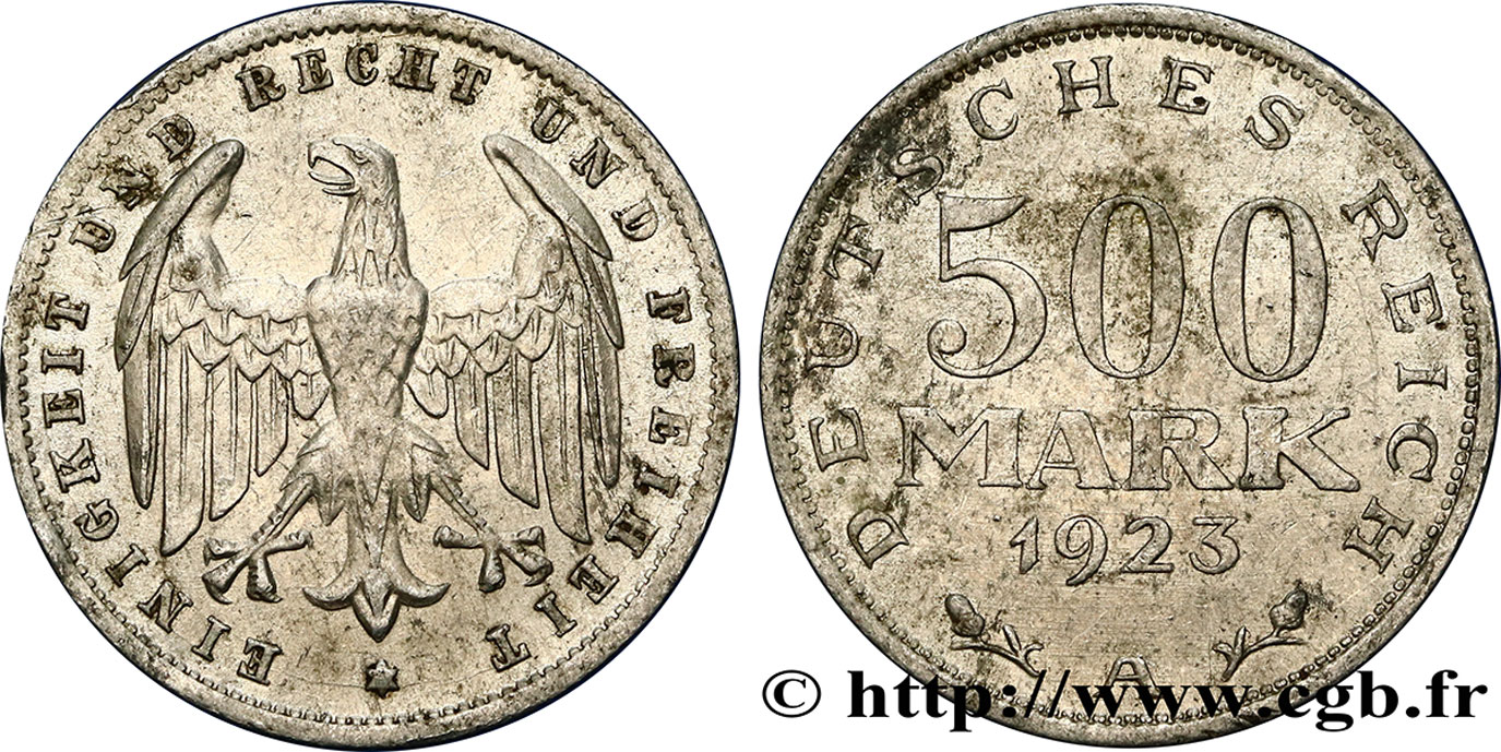 ALLEMAGNE 500 Mark aigle 1923 Berlin SUP 