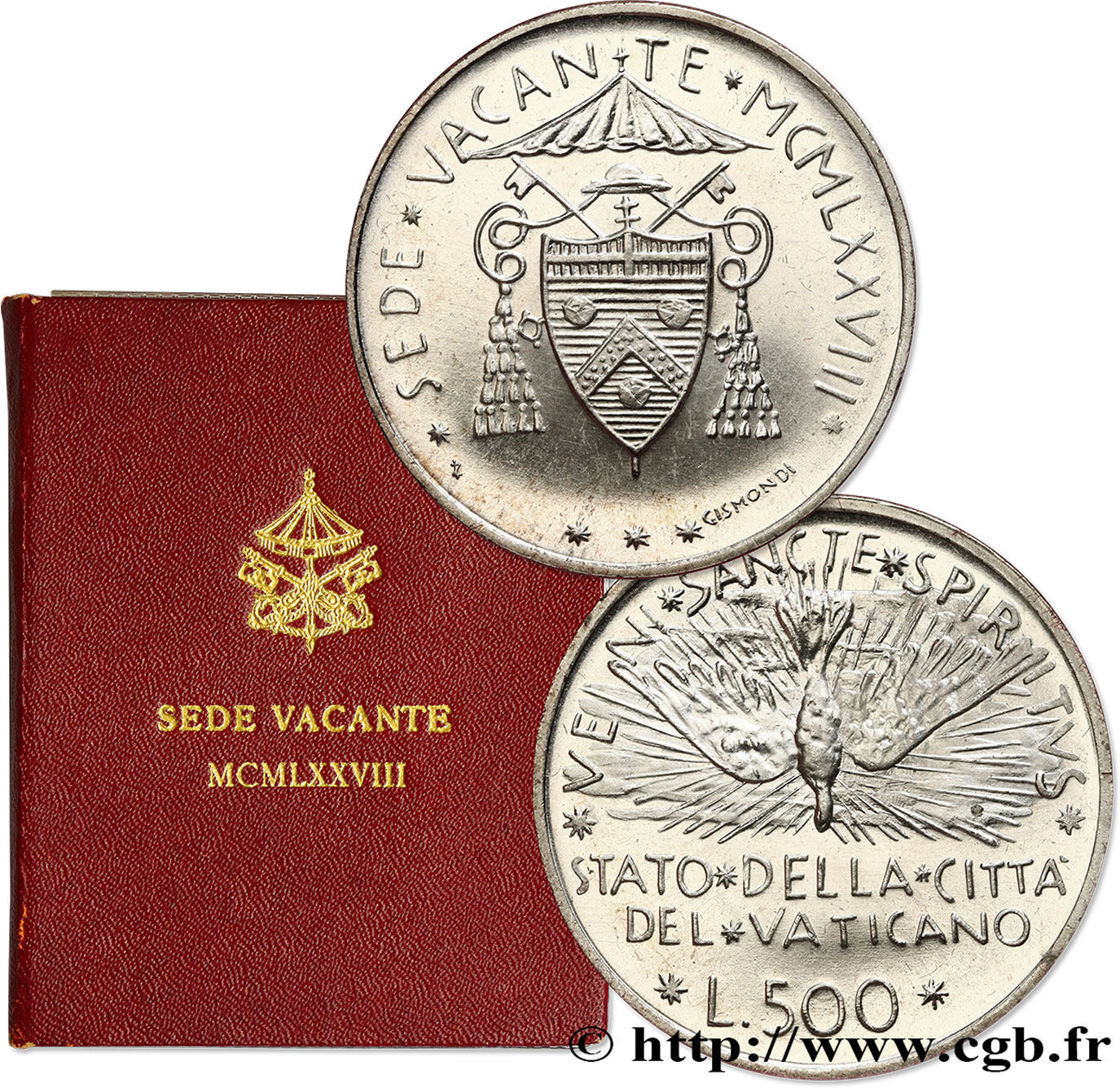 VATICAN ET ÉTATS PONTIFICAUX 500 Lire premier Sede Vacante Colombe 1978 Rome FDC 