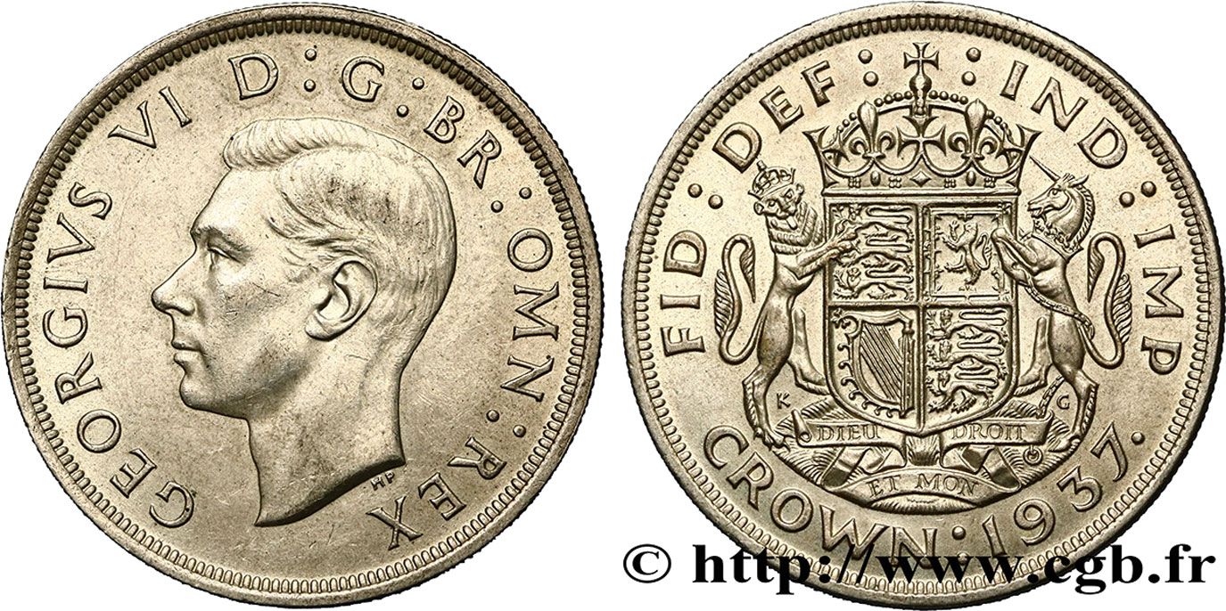 UNITED KINGDOM 1 Crown Georges VI 1937  AU 