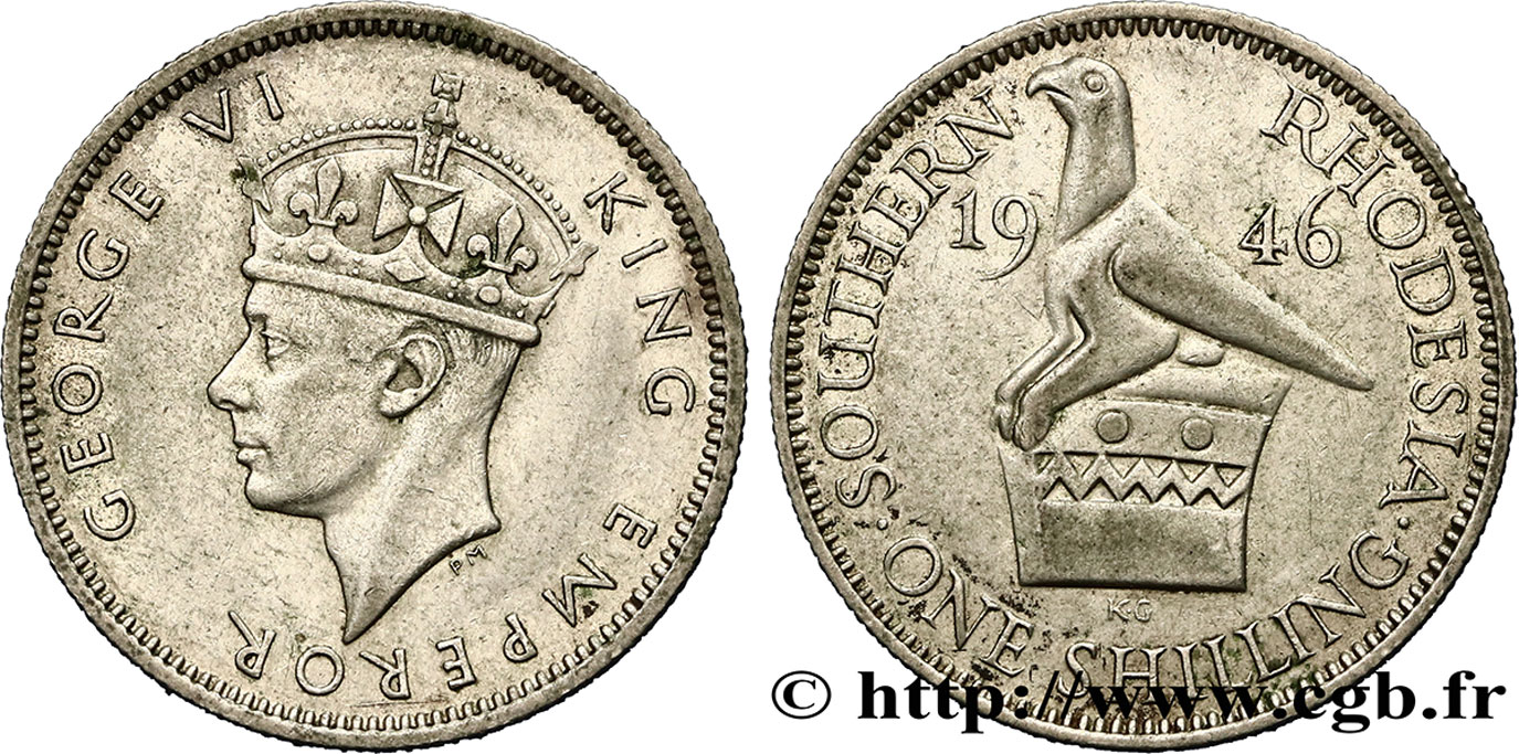 SOUTHERN RHODESIA 1 Shilling Georges VI 1946  XF 