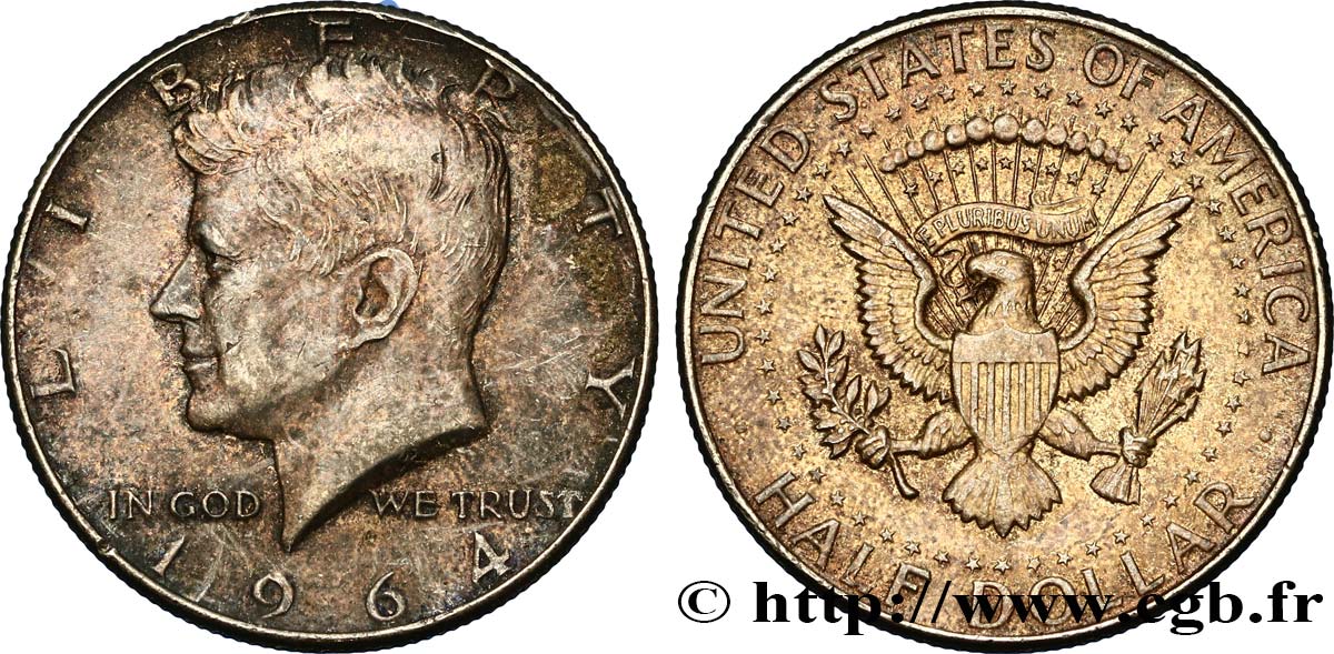 STATI UNITI D AMERICA 1/2 Dollar Kennedy 1964 Philadelphie SPL 