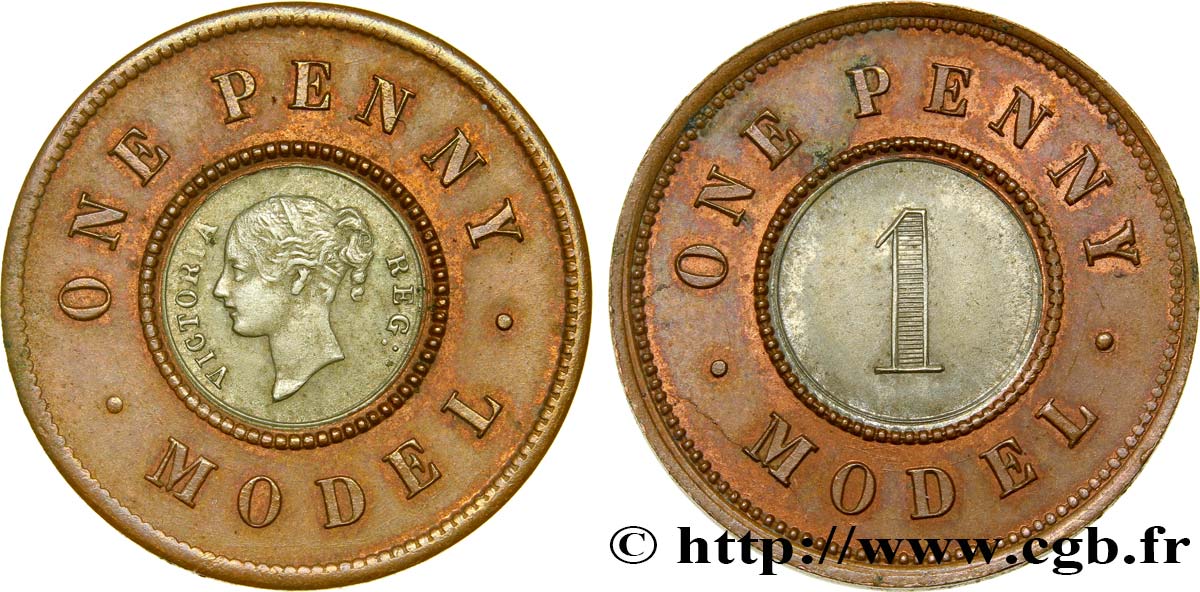 GRANDE BRETAGNE - VICTORIA 1 Penny Model n.d. Londres SUP 