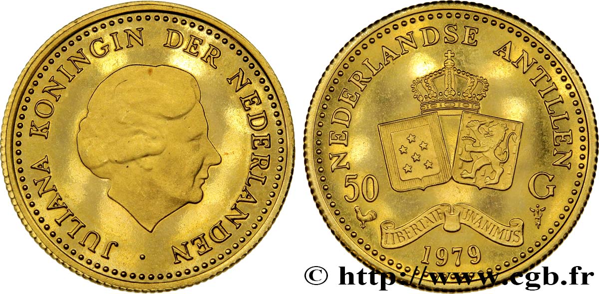 NETHERLANDS ANTILLES 50 Gulden 1979  MS 