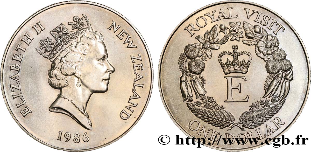 NEUSEELAND
 1 Dollar visite royale d’Elisabeth II 1986  ST 