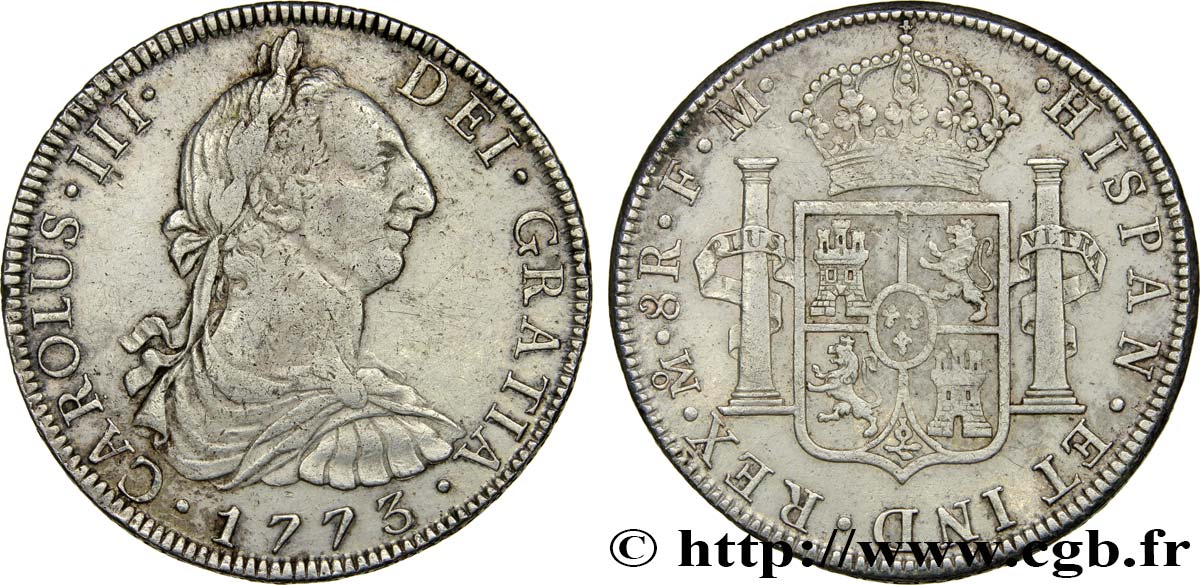 MEXICO 8 Reales Charles III 1773 Mexico XF 