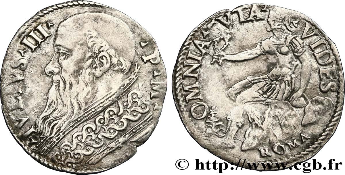 ITALIE - ÉTATS DU PAPE - JULES III (Giammaria Ciocchi del Monte) Giulio n.d. Rome TTB 