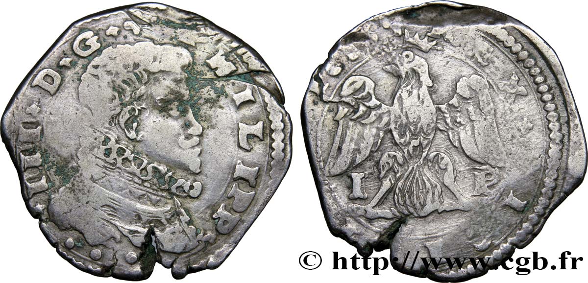 ITALIE - ROYAUME DE NAPLES ET SICILE - PHILIPPE III D ESPAGNE Quatre tari n.d. Messine TTB 