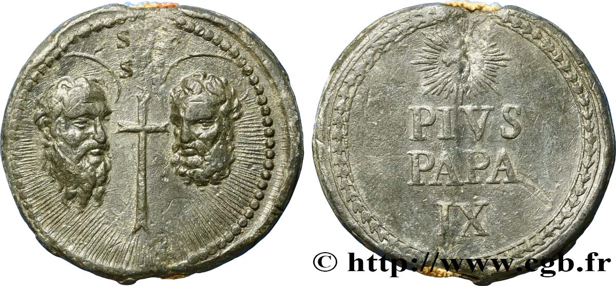 VATICAN - PIUS IX (Giovanni Maria Mastai Ferretti) Bulle papale n.d. Rome AU/XF 