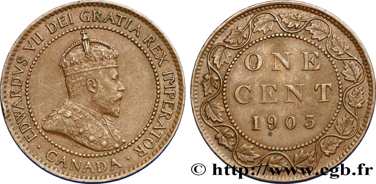 CANADA 1 Cent Edouard VII 1903  TTB 