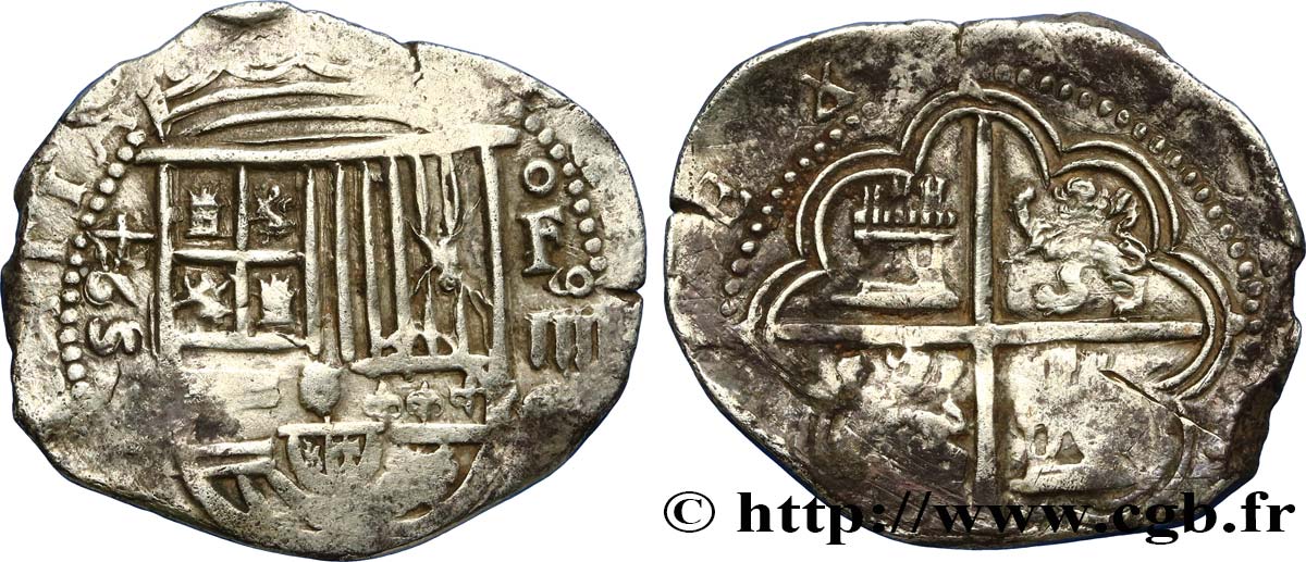 SPAIN - PHILIPPE II OF HABSBOURG 4 Reales 1594 Grenade MBC 