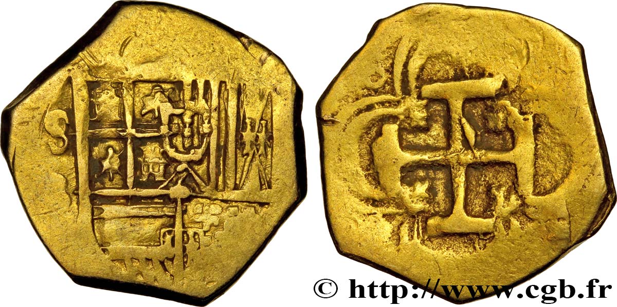 SPAGNA - REGNO DI SPAGNA - FILIPPO II 2 escudos n.d. Séville q.BB 