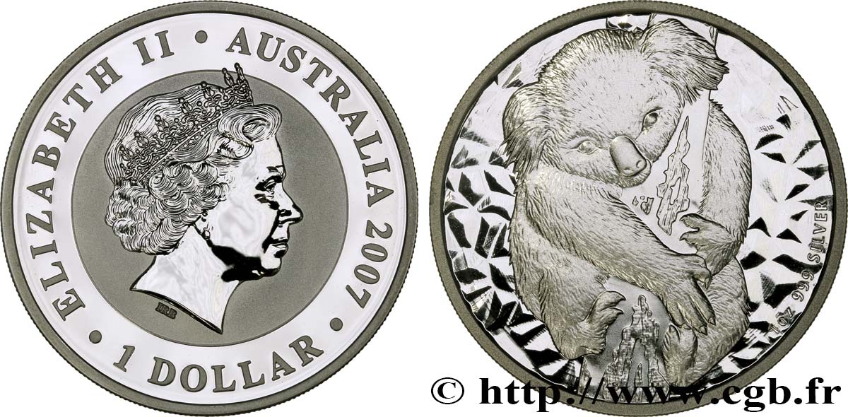 AUSTRALIEN 1 Dollar Proof Koala 2007  fST 