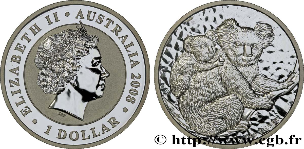 AUSTRALIEN 1 Dollar Proof Koala 2008  fST 