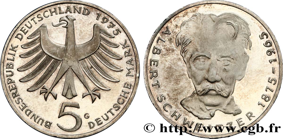 ALLEMAGNE 5 Mark Albert Schweitzer 1975 Karlsruhe SUP 