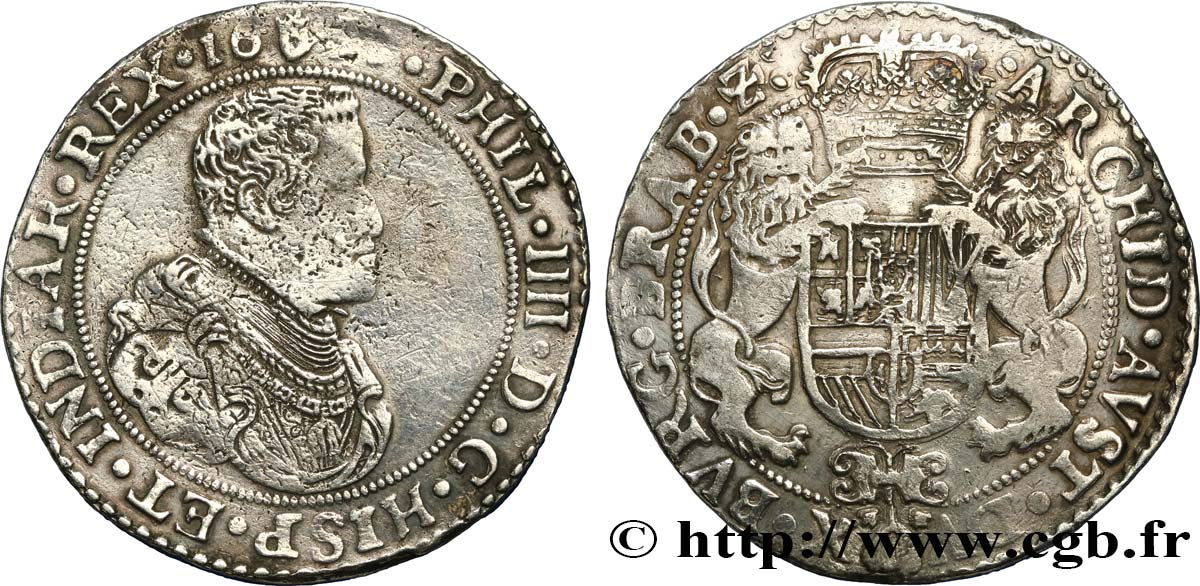 BELGIUM - SPANISH NETHERLANDS Ducaton Philippe IV n.d. Anvers XF 
