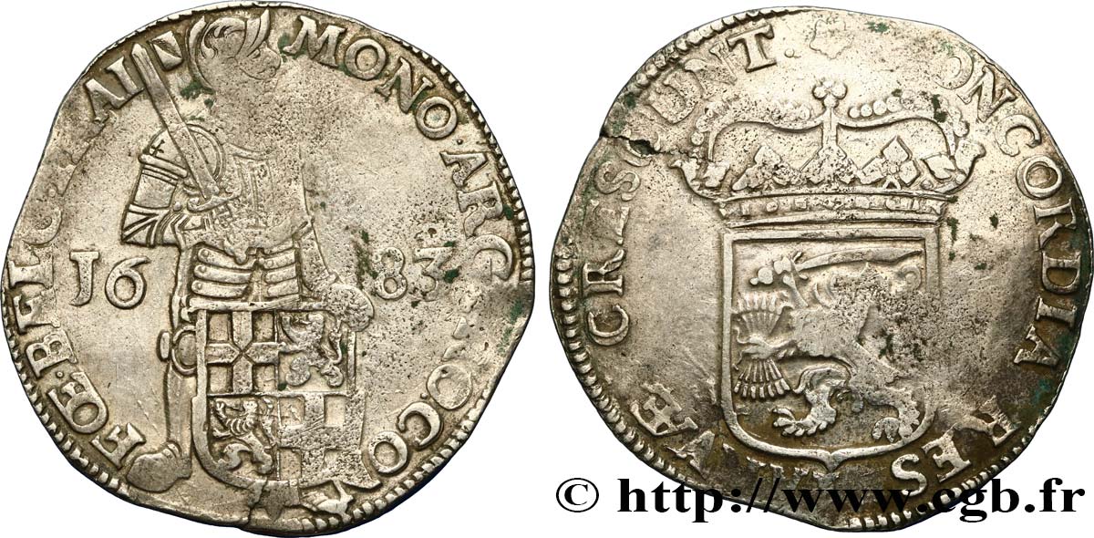 PAESI BASSI - PROVINCE UNITE - UTRECHT 1 Ducat d’argent 1683 Utrecht q.BB 