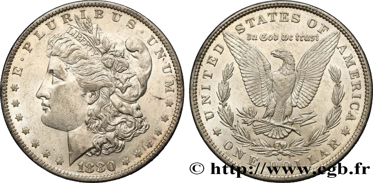 STATI UNITI D AMERICA 1 Dollar Morgan 1880 Nouvelle Orléans SPL 