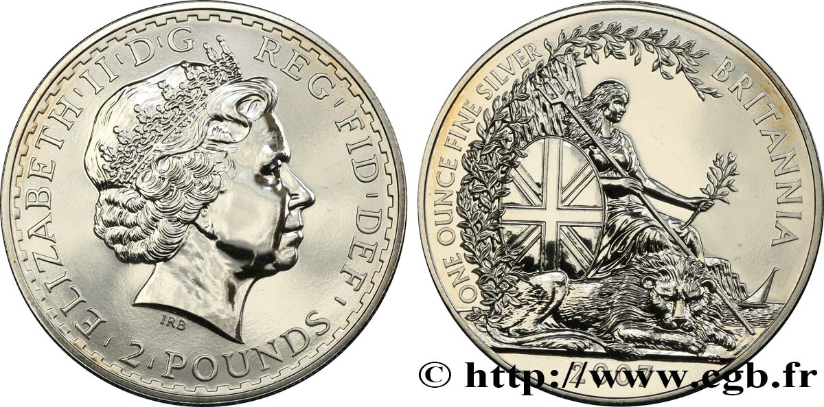 ROYAUME-UNI 2 Pounds Britannia 2007  SPL 