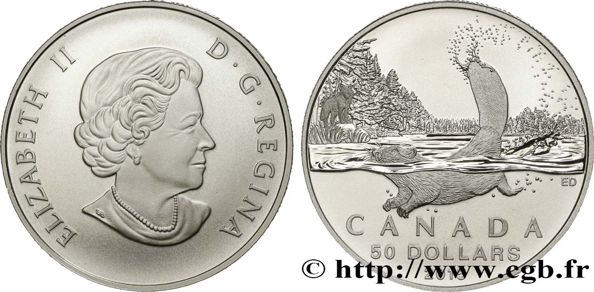 CANADá
 50 Dollars castor 2015  SC 
