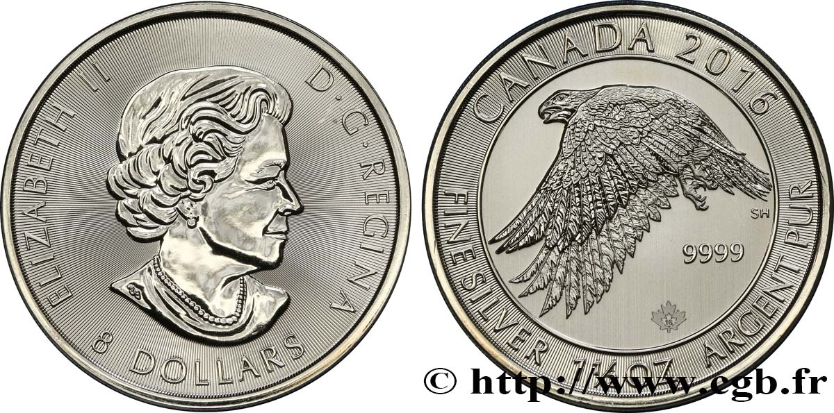 CANADA 8 Dollars Rapace 2016  MS 