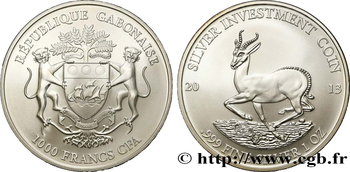 GABON 1000 Francs 2013  MS 