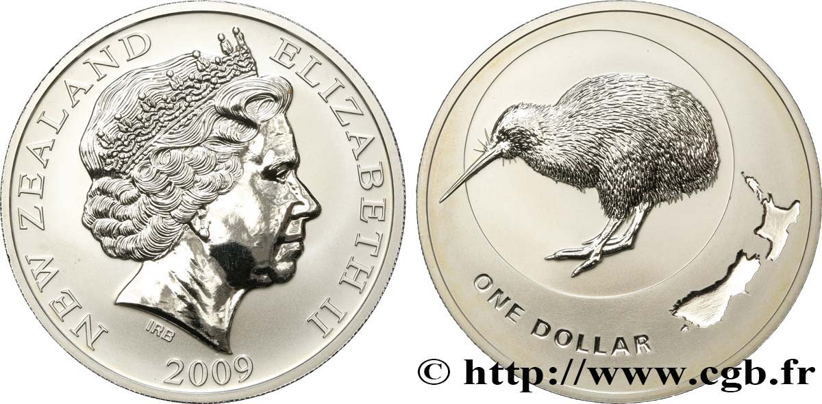 NEW ZEALAND 1 Dollar Kiwi 2009 Mayer Mint MS 