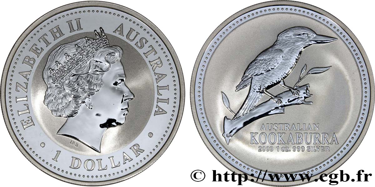 AUSTRALIA 1 Dollar kookaburra Proof  2003 Perth MS 