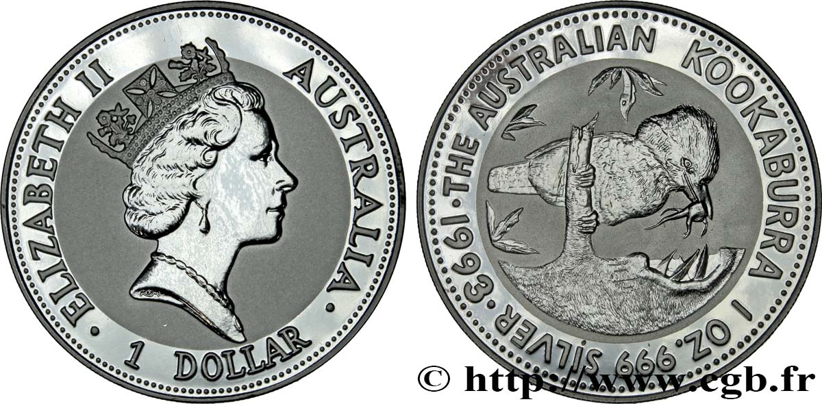 AUSTRALIA 1 Dollar kookaburra Proof  1993 Perth FDC 