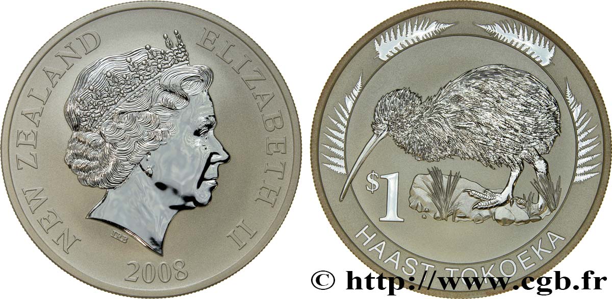 NEUSEELAND
 1 Dollar Kiwi 2008 Mayer Mint fST 