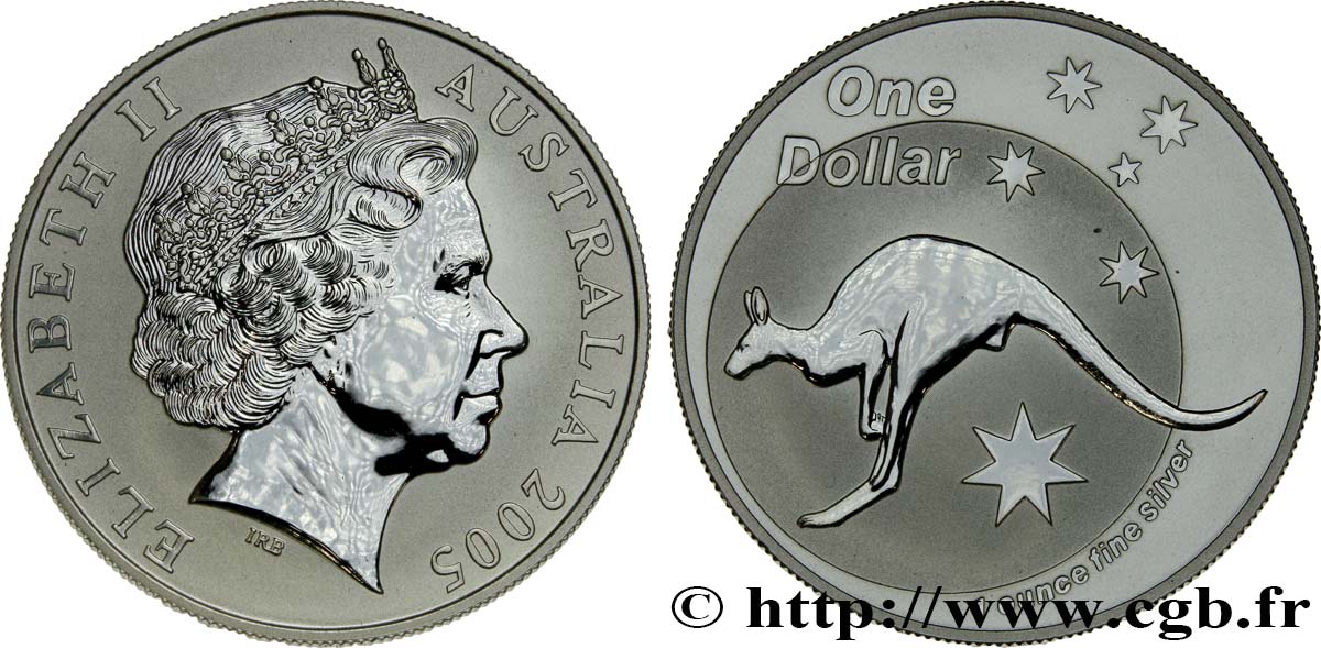 AUSTRALIEN 1 Dollar Kangourou 2005  fST 