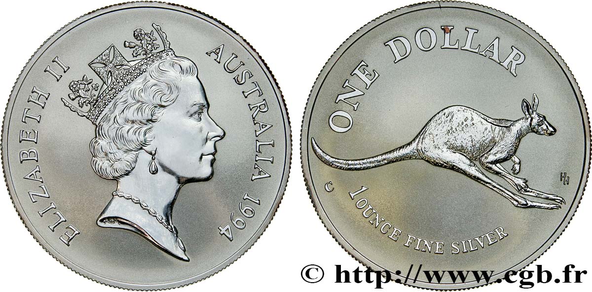 AUSTRALIA 1 Dollar Kangourou 1994 Canberra MS 