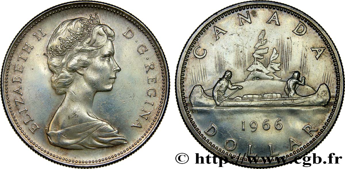 CANADA 1 Dollar Elisabeth II 1966  SUP 