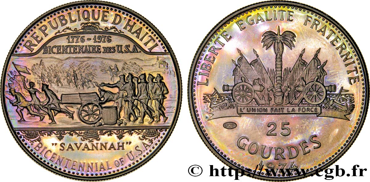 HAITI 25 Gourdes 1974  fST 