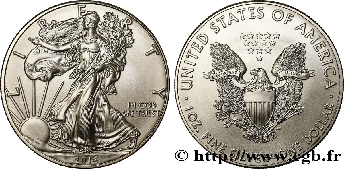 UNITED STATES OF AMERICA 1 Dollar type Liberty Silver Eagle 2016  MS 