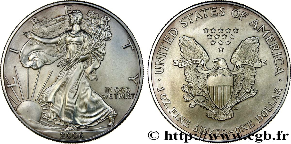 ÉTATS-UNIS D AMÉRIQUE 1 Dollar type Liberty Silver Eagle 2006  SPL 