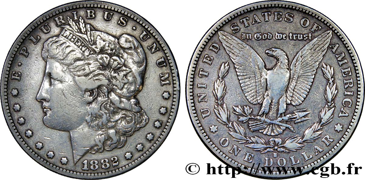 UNITED STATES OF AMERICA 1 Dollar Morgan 1882 San Francisco VF 