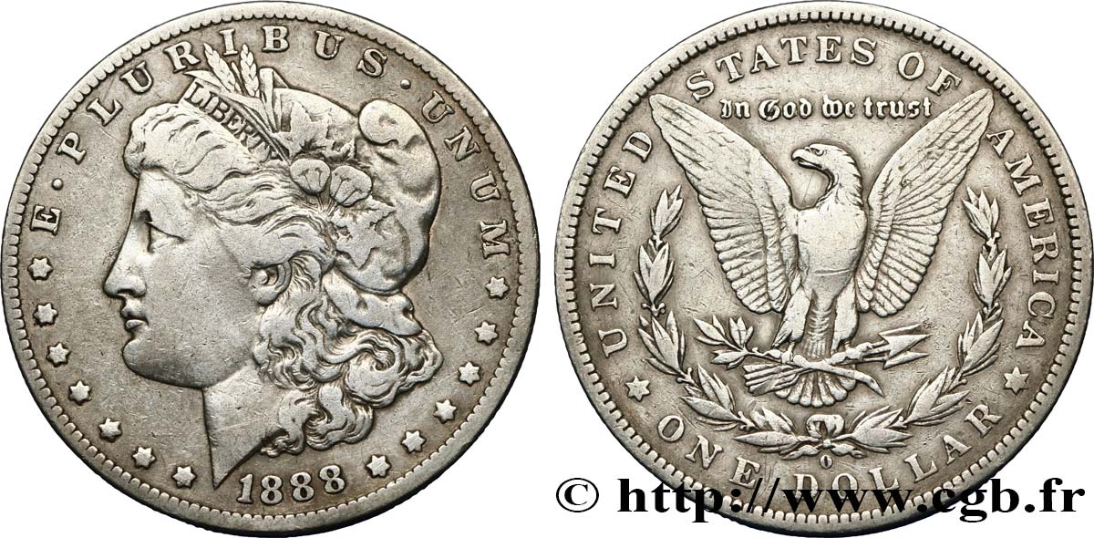 STATI UNITI D AMERICA 1 Dollar Morgan 1888 Nouvelle-Orléans - O q.BB 