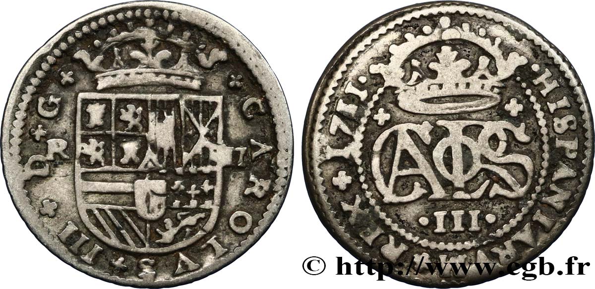 SPAGNA 2 Reales Charles III 1711 Barcelone q.BB 