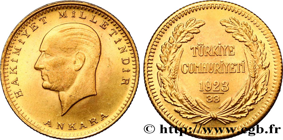 TURQUíA 100 Kurush or Kemal Ataturk 1923, An 33 1956 Ankara EBC 